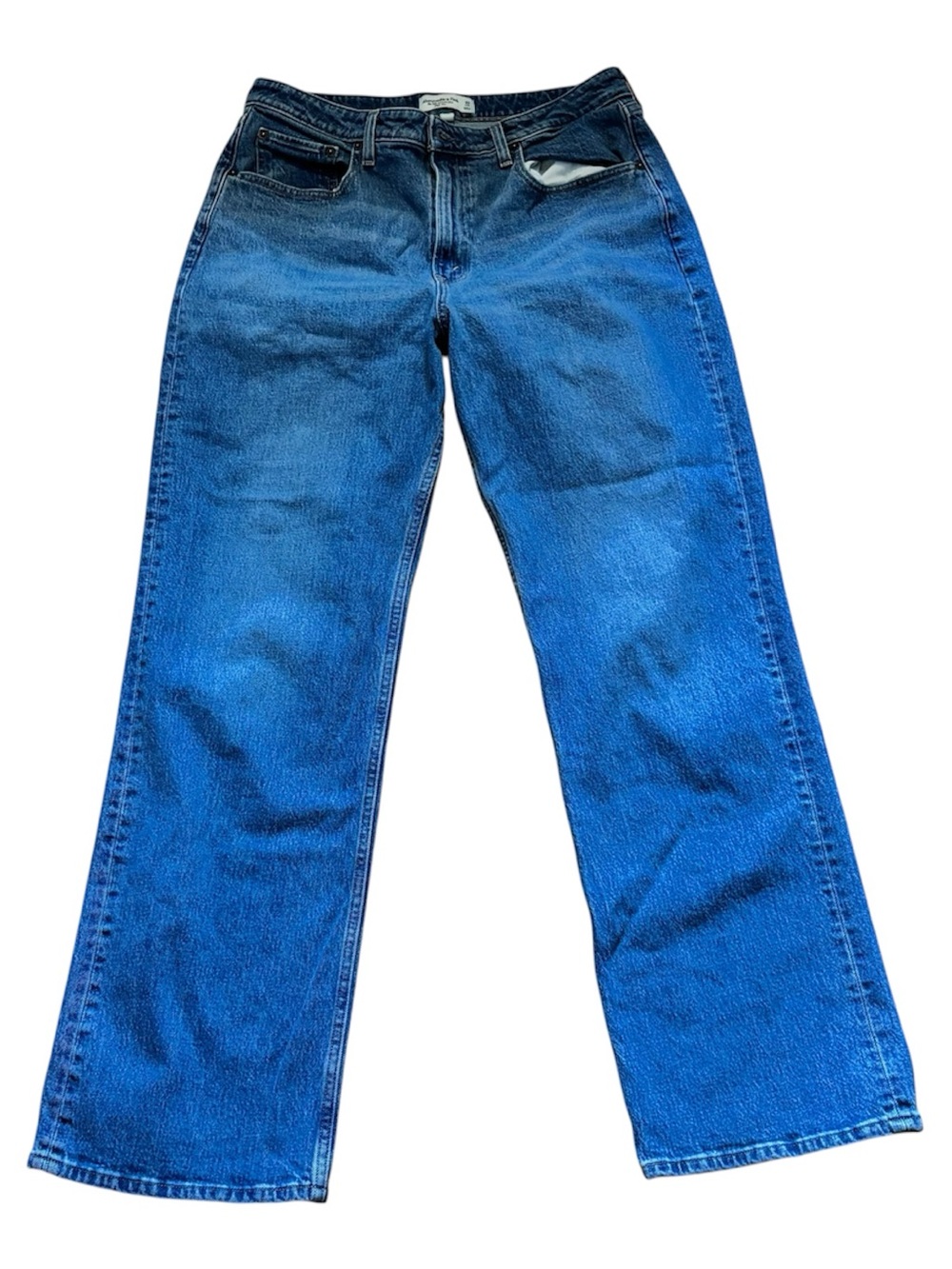 Abercrombie & Fitch The 90’s Relaxed Jeans High Rise Womens Size 32 Long Denim